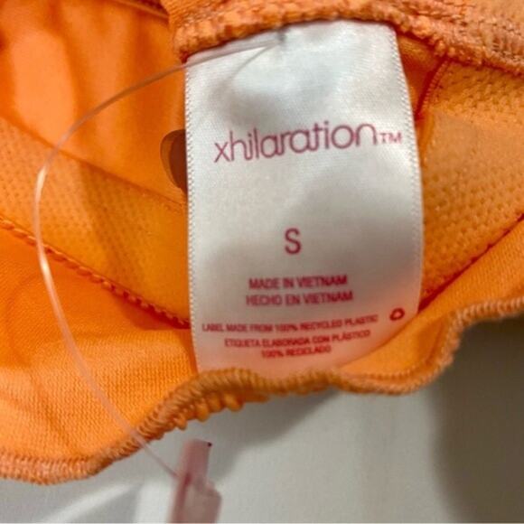 Xhilaration Women’s Ruffle Texture Bikini Swim Top Neon Orange NWT Swimming Trip - Picture 3 of 6